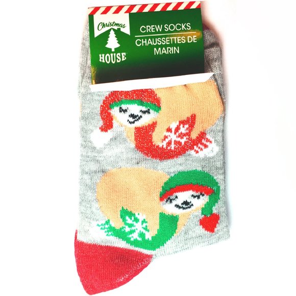 Holiday Sloths Socks - Picture 1 of 5
